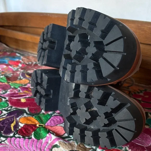 Jeffrey Campbell (8) Stanley Sand Colored Suede Shearling Hiking-Style Booties - Picture 7 of 15